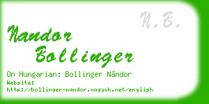 nandor bollinger business card